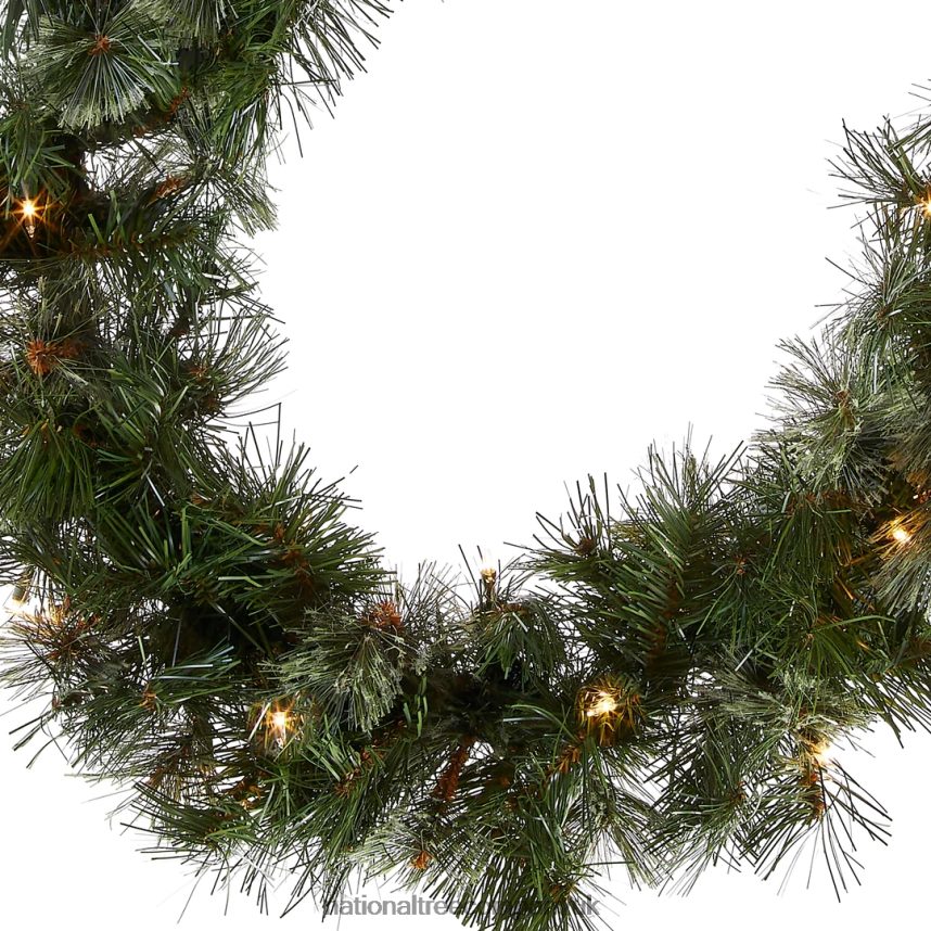Greenery | National Tree Company 9 ft Wispy Willow Garland with Clear Lights F2L4F327